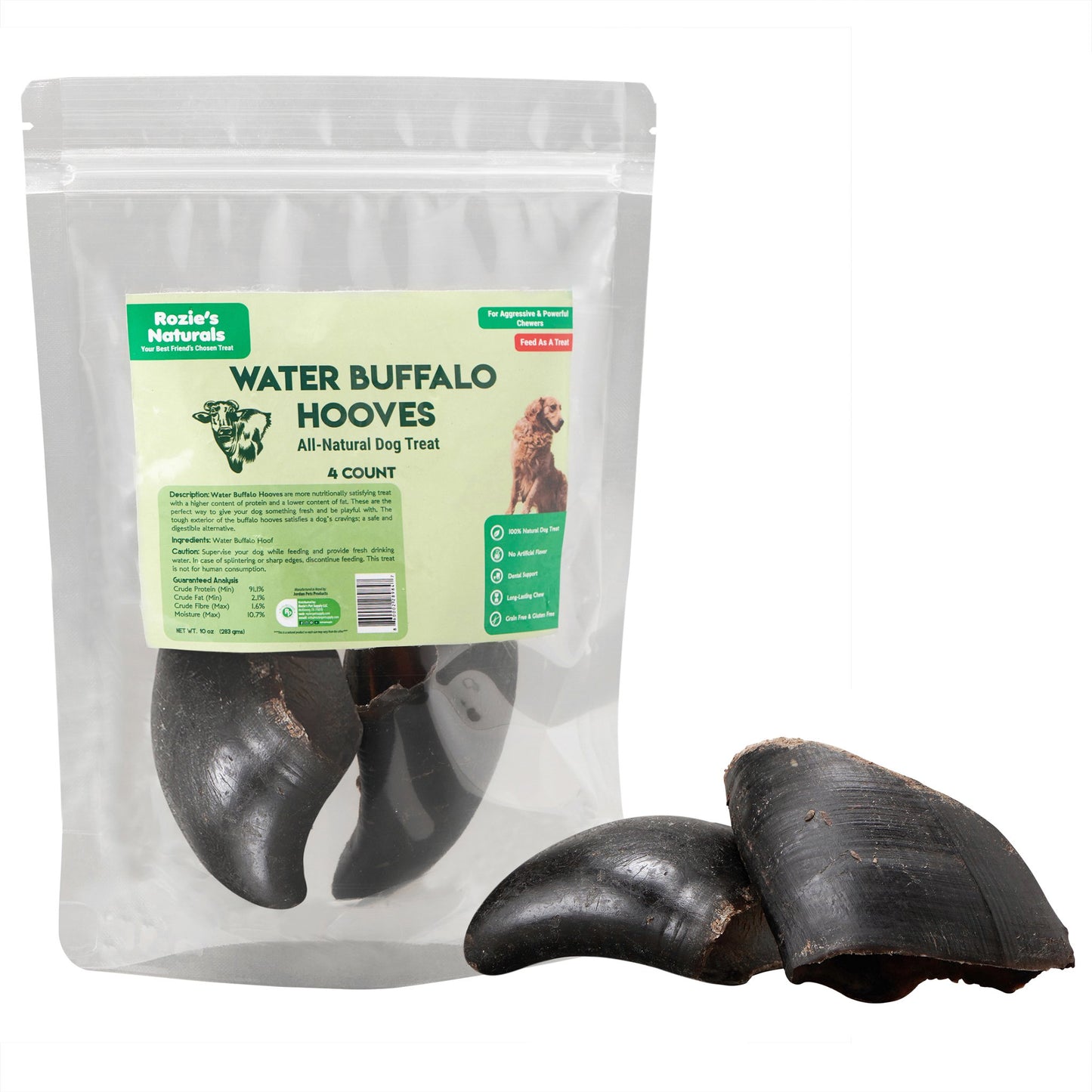 Water Buffalo Hooves-100% Natural, High Protein, Long-Lasting,