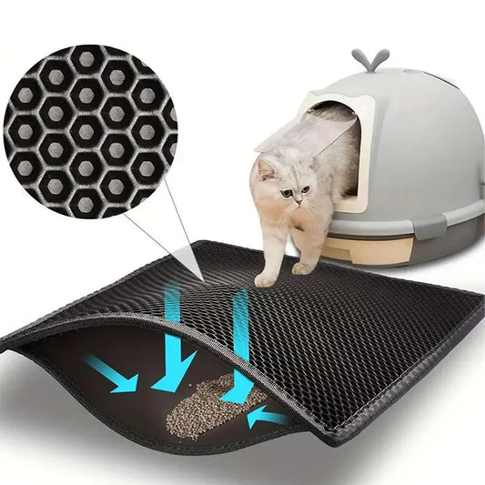 Pet Cat Litter Mat Waterproof Double Layer Cat Litter Trapping Pet