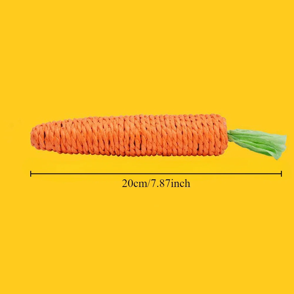 Cat Toy Sound Carrot Shape Teasing Cat Stick Unboring Molar Stick Bite