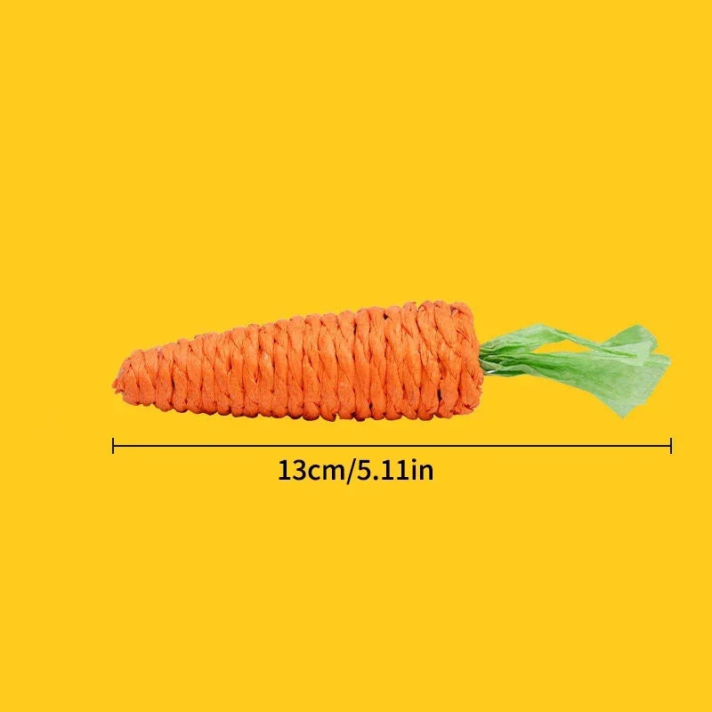 Cat Toy Sound Carrot Shape Teasing Cat Stick Unboring Molar Stick Bite