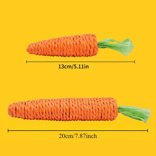 Cat Toy Sound Carrot Shape Teasing Cat Stick Unboring Molar Stick Bite