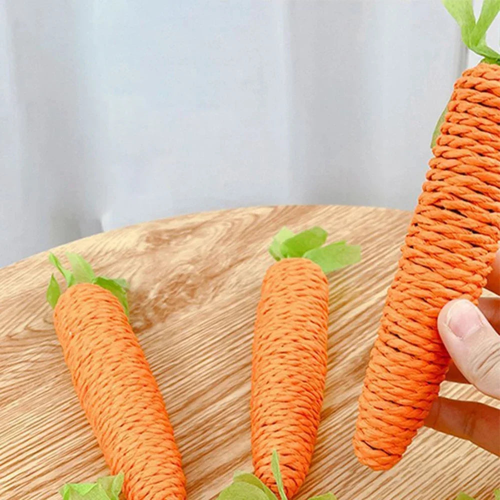 Cat Toy Sound Carrot Shape Teasing Cat Stick Unboring Molar Stick Bite