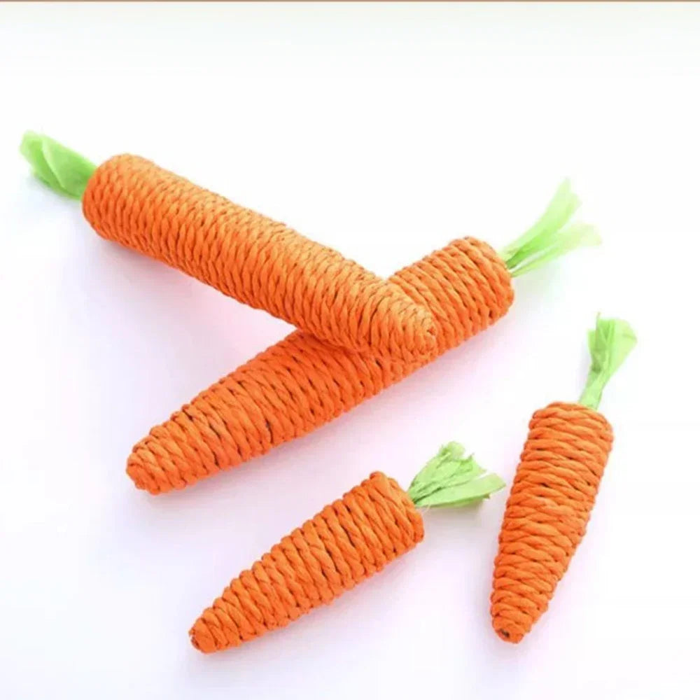 Cat Toy Sound Carrot Shape Teasing Cat Stick Unboring Molar Stick Bite